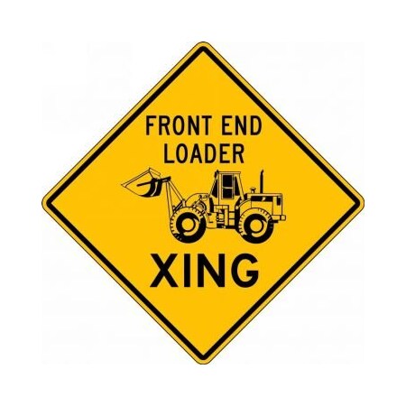 CROSSING SIGN FRONT END LOADER 24 In  X FRW546DP